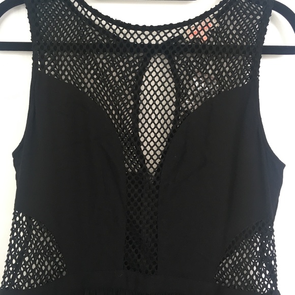 Nameless Black Mesh & Mini Dress - Picture 2 of 8